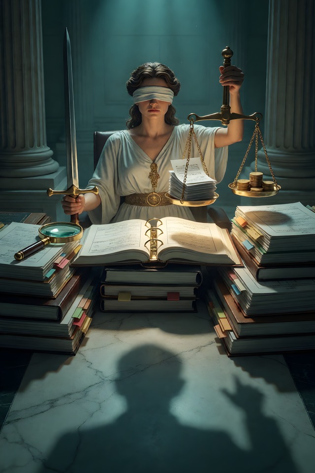 The Audit — an illustrated card from The Accountant Arcana
