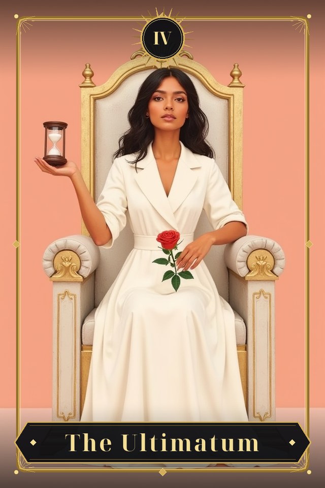 The Ultimatum — illustrated tarot card, arcanum IV