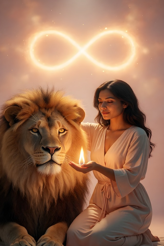 The Slow Burn — illustrated tarot card, arcanum VIII