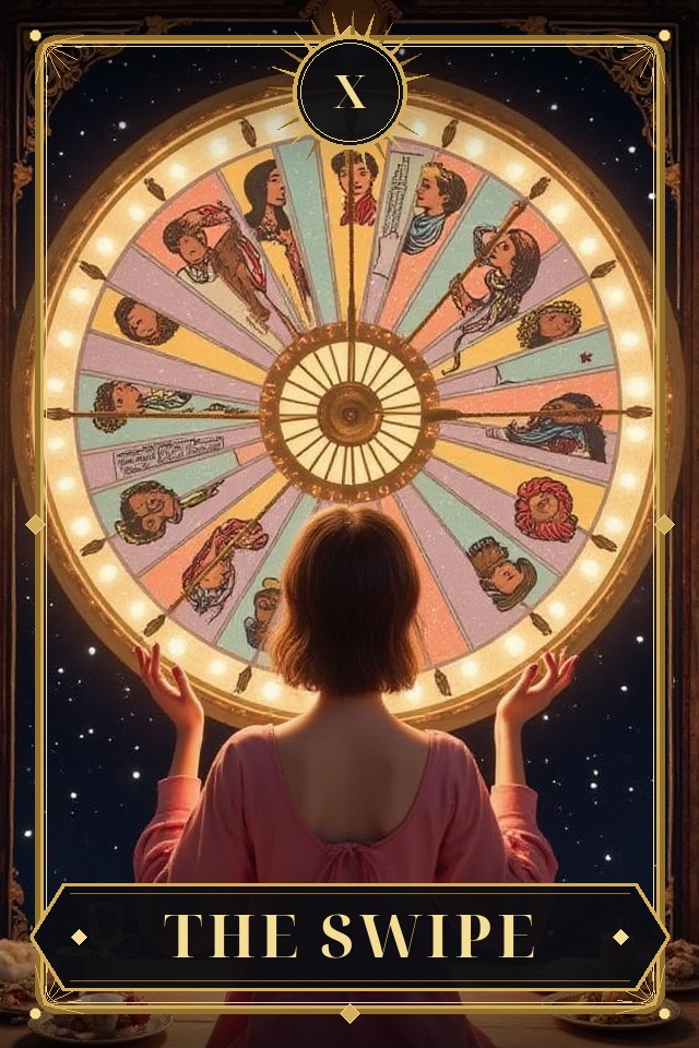 The Swipe — illustrated tarot card, arcanum X