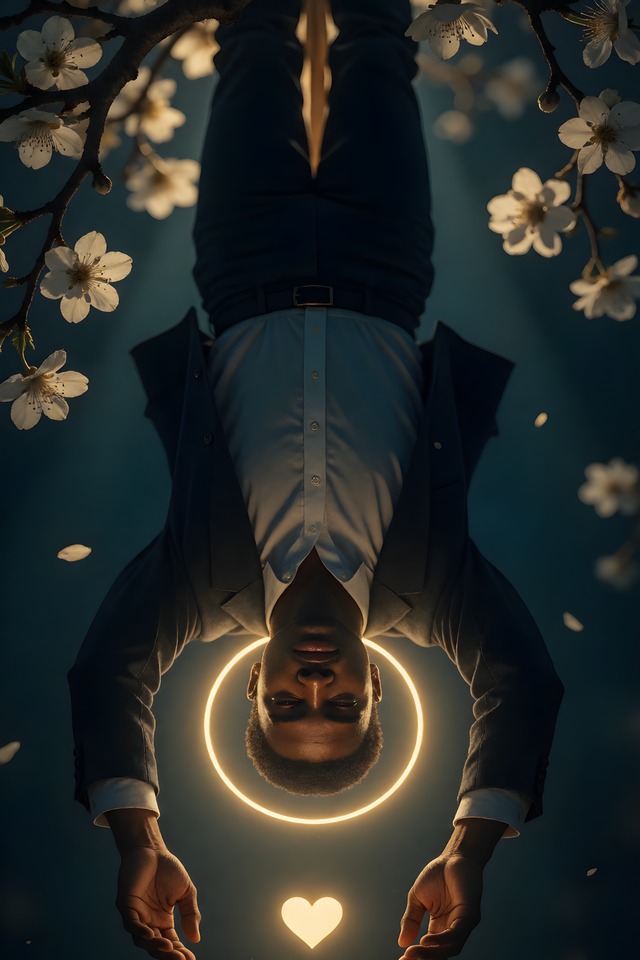 The Breadcrumber — illustrated tarot card, arcanum XII