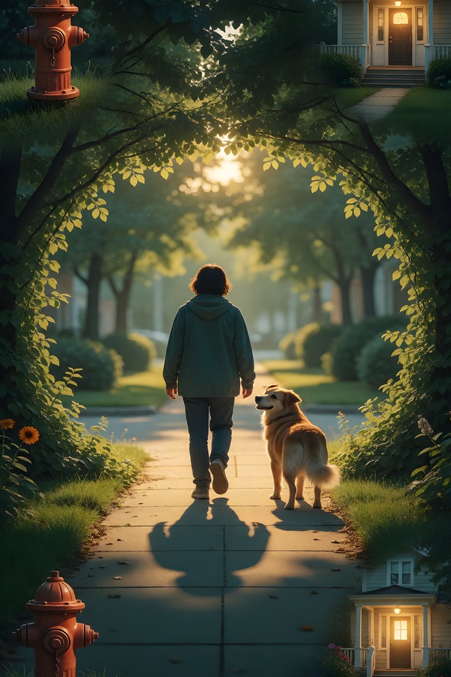 The Good Walk — an illustrated card from The Dog People Deck