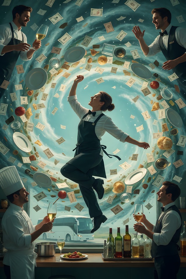 The Rush — an illustrated card from The Food Service Arcana