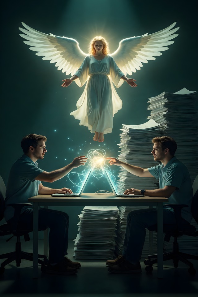 The Merge — an illustrated card from The IT Arcana