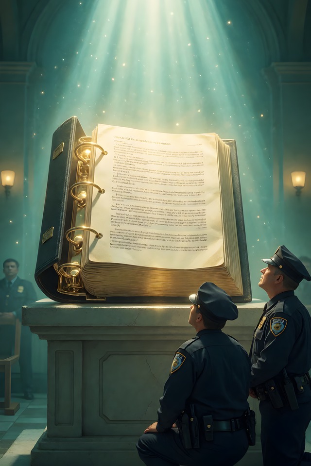 The Policy Manual — an illustrated card from The Law Enforcement Deck