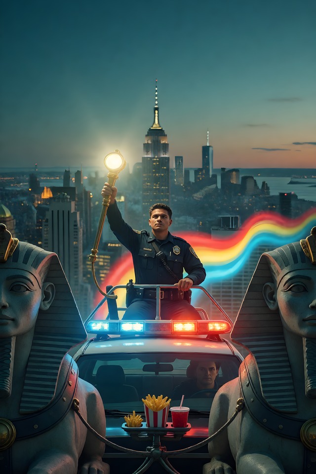 The Patrol Car — an illustrated card from The Law Enforcement Deck