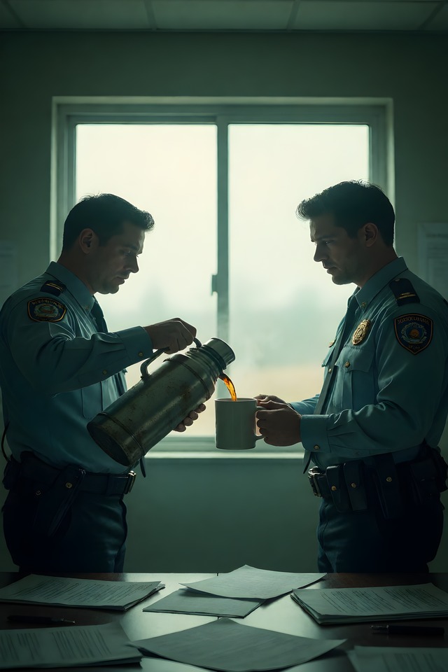 The Hand-Off — an illustrated card from The Law Enforcement Deck