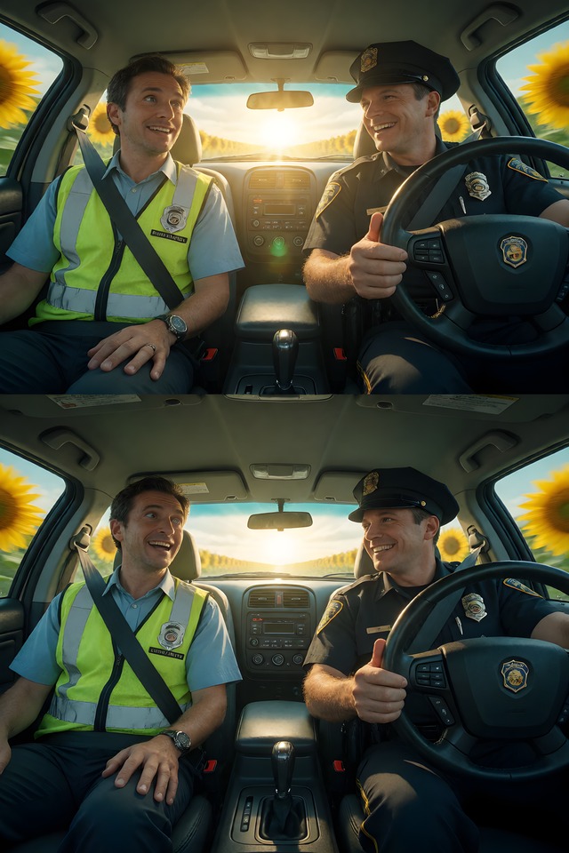 The Ride-Along — an illustrated card from The Law Enforcement Deck