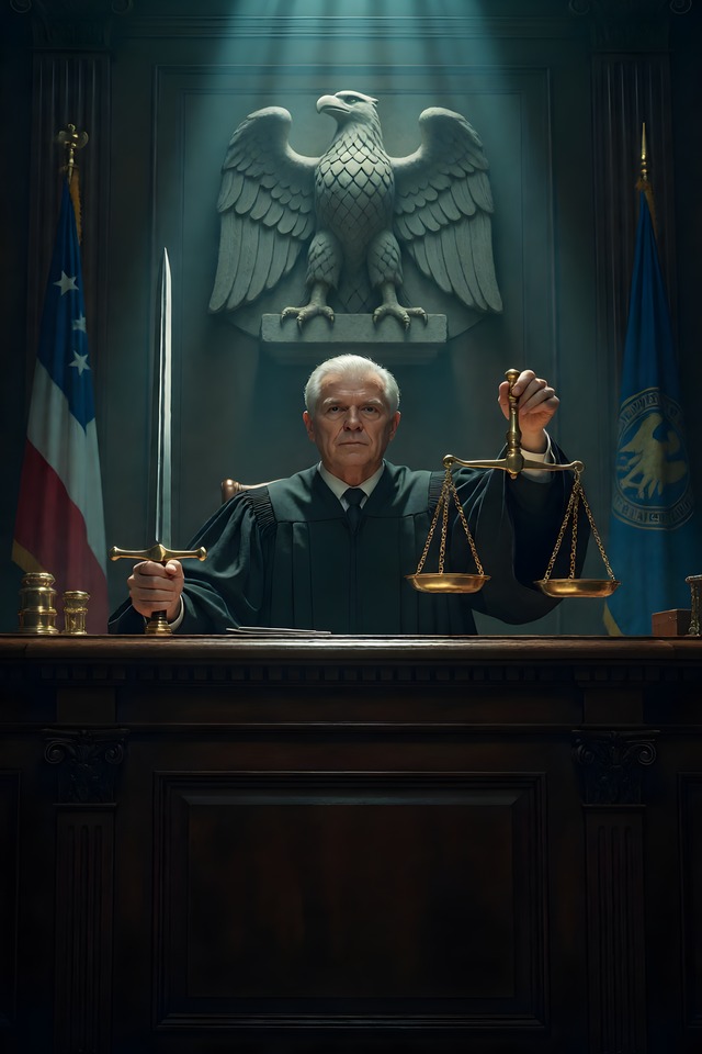 The Judge — an illustrated card from The Lawyer Arcana
