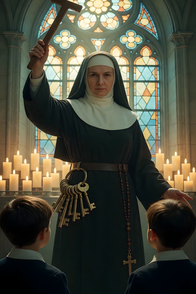The Catholic Schoolteacher — an illustrated card from The Louisiana Arcana