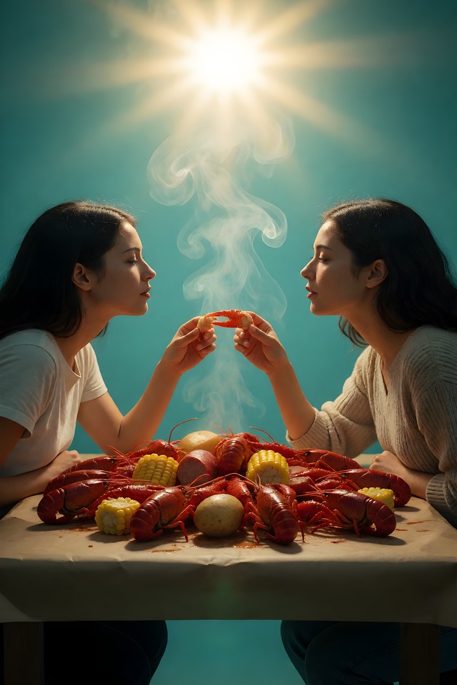 The Crawfish Boil — an illustrated card from The Louisiana Arcana