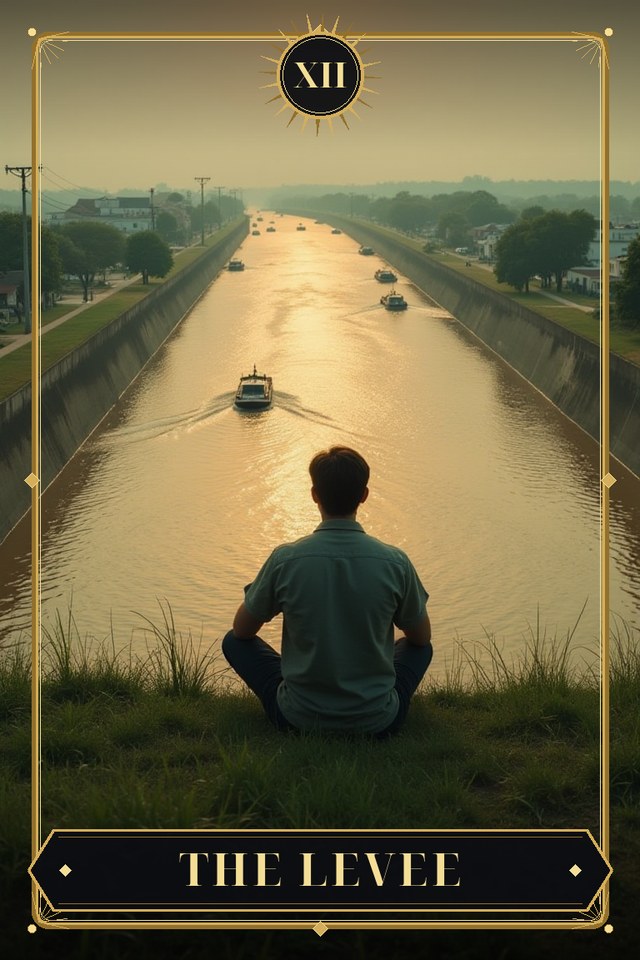 The Levee — illustrated tarot card, arcanum XII