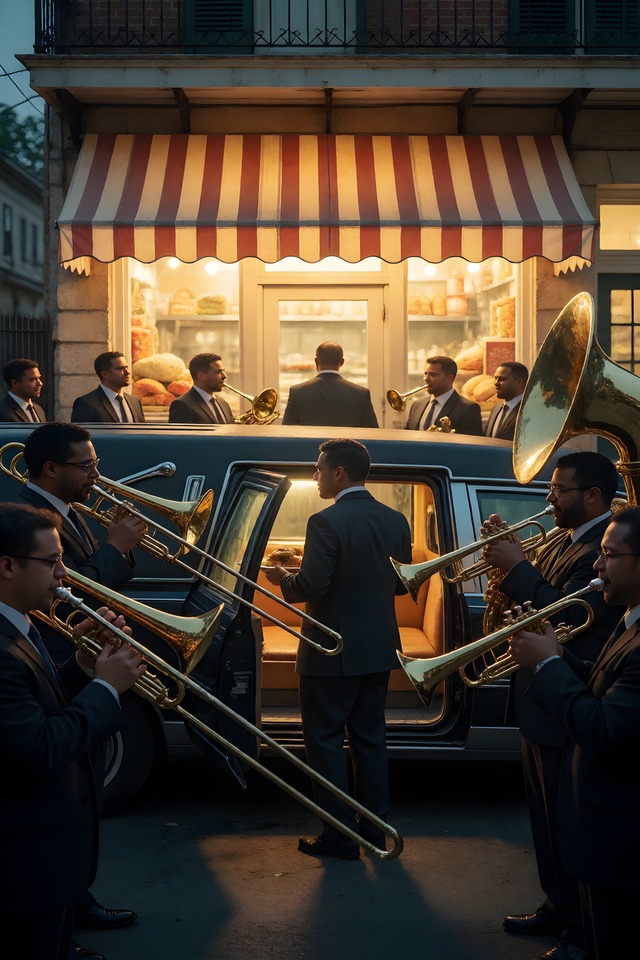 The Jazz Funeral — an illustrated card from The Louisiana Arcana