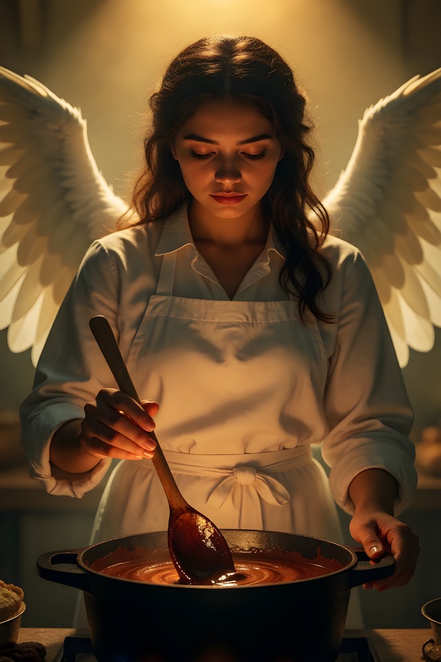 First You Make a Roux — illustrated tarot card, arcanum XIV