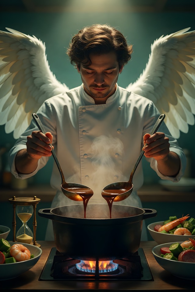First You Make a Roux — an illustrated card from The Louisiana Arcana