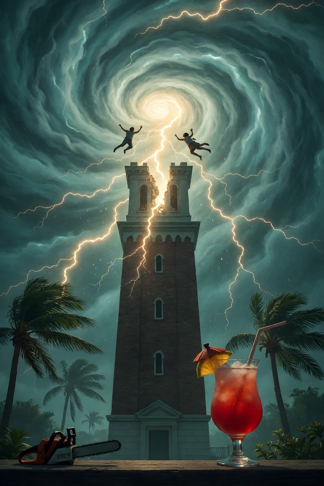 The Hurricane — an illustrated card from The Louisiana Arcana