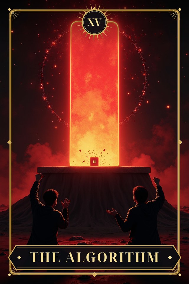 The Algorithm, an illustrated card from the Modern Arcana