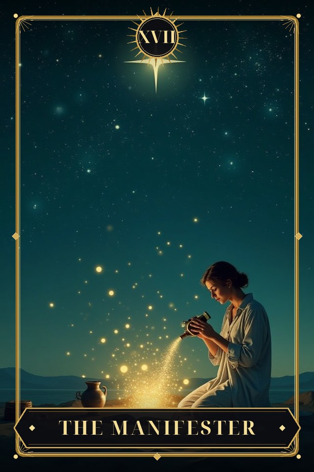 The Manifester — illustrated tarot card, arcanum XVII