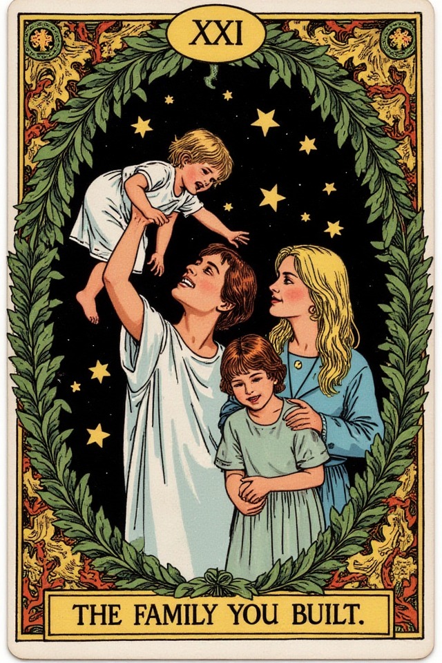 The Parenting Arcana, a card from this modern tarot deck