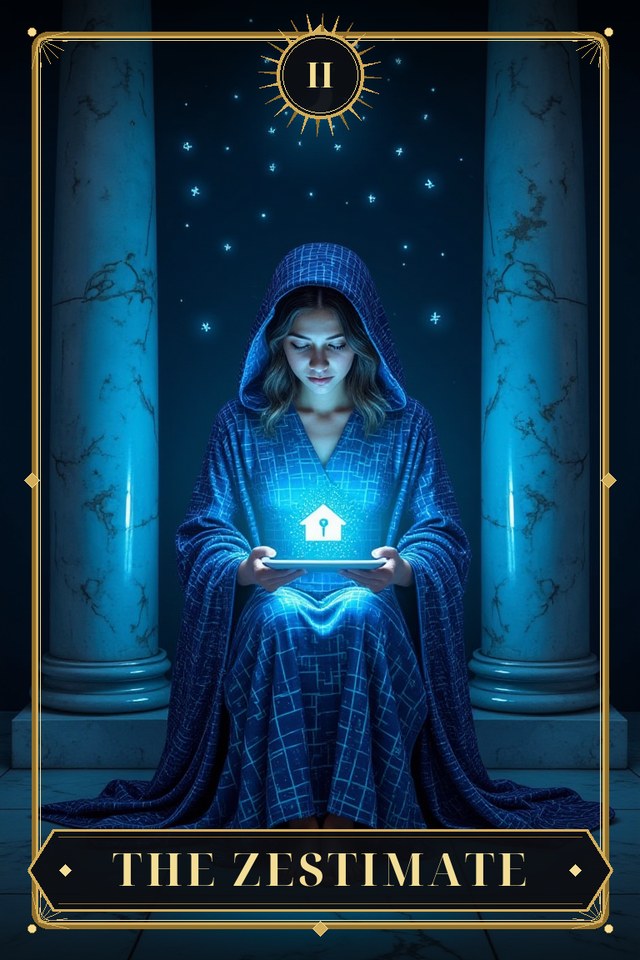The Zestimate — illustrated tarot card, arcanum II