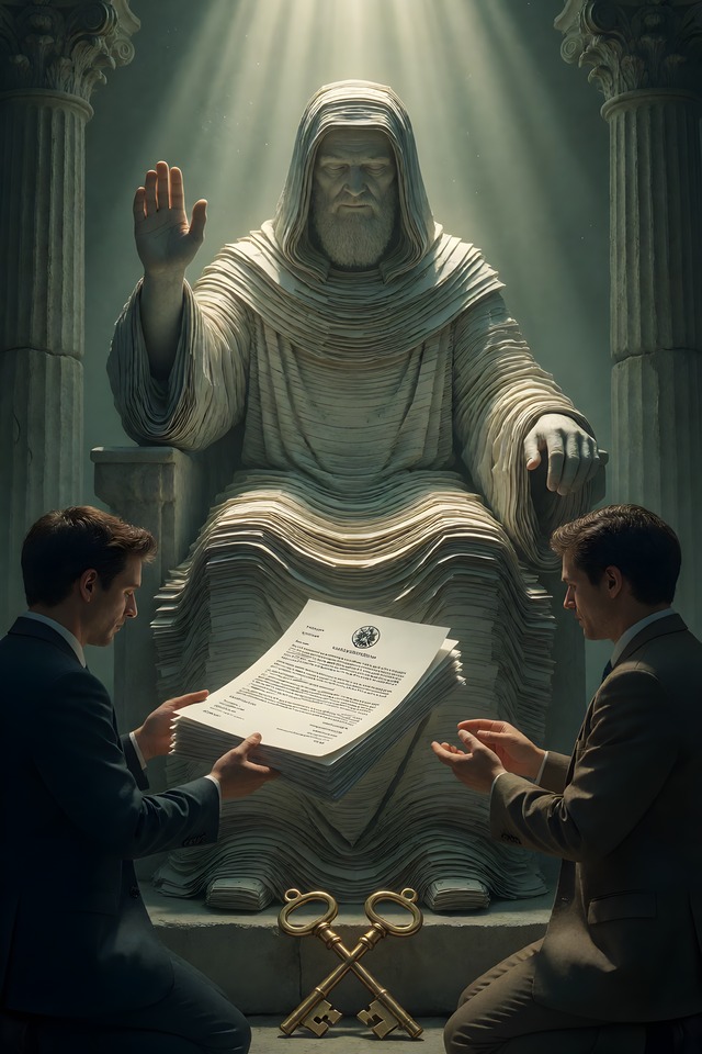 The Standard Contract — an illustrated card from The Realtor Arcana