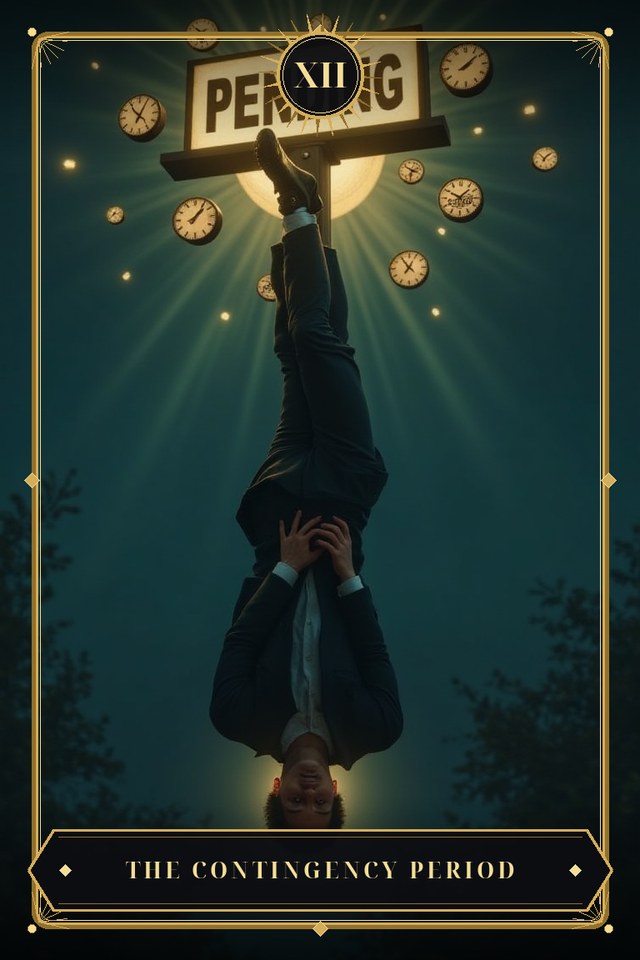 The Contingency Period — illustrated tarot card, arcanum XII