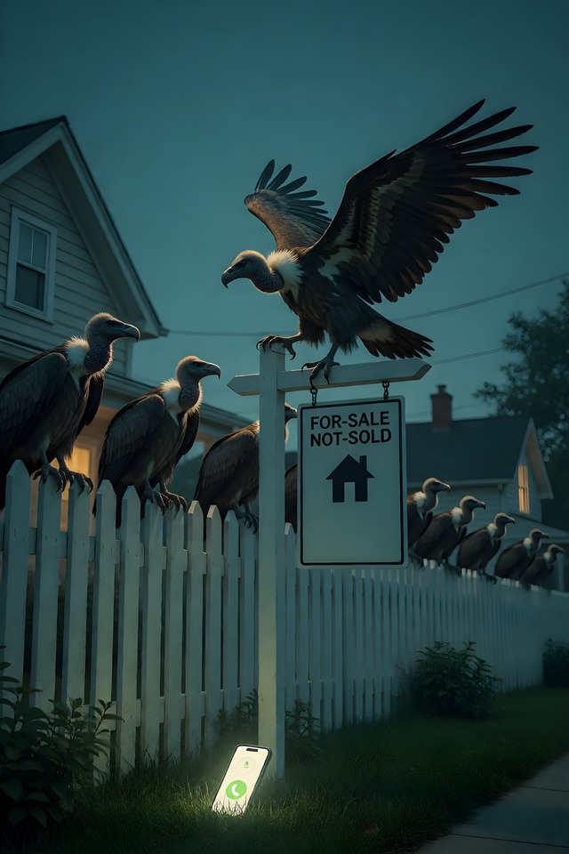 The Vulture Call — illustrated tarot card, arcanum XIII