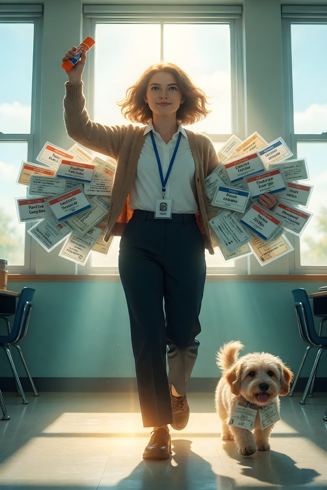 The New Teacher — an illustrated card from The Teacher Arcana