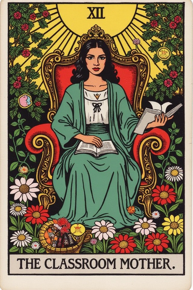 The Classroom Mother — illustrated tarot card, arcanum III