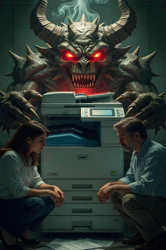 The Copier — illustrated tarot card, arcanum XV