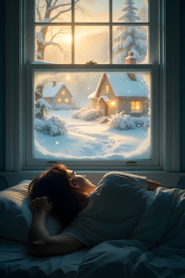 The Snow Day — illustrated tarot card, arcanum XIX