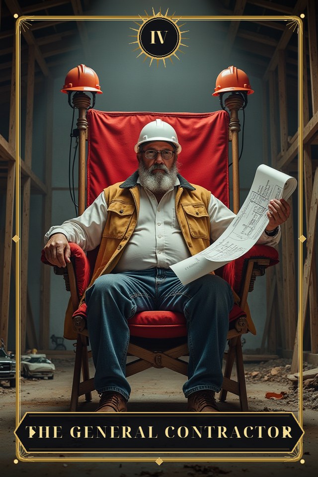 The General Contractor — illustrated tarot card, arcanum IV
