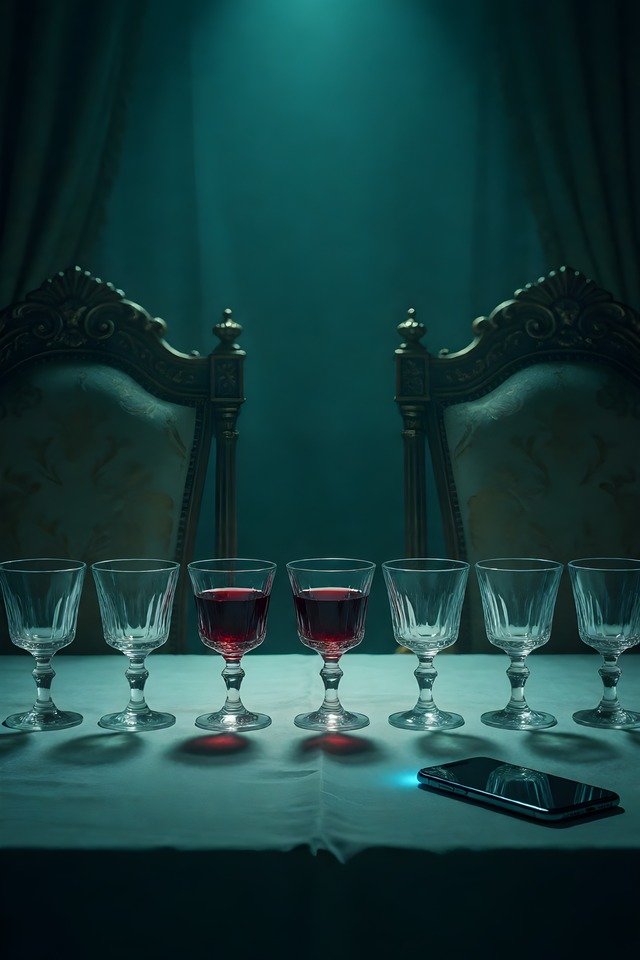 The Group Chat Plans — illustrated minor arcana card (seven of cups)