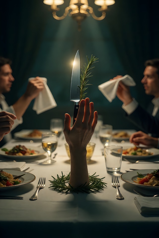 The Truth at the Table — illustrated minor arcana card (ace of swords)