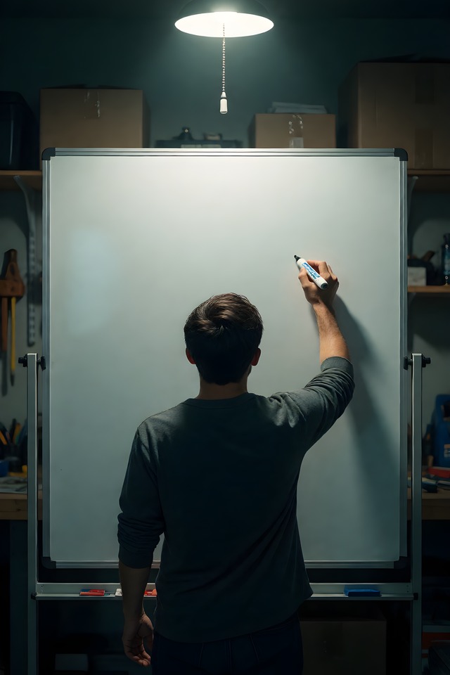 The Fresh Whiteboard — illustrated minor arcana card (ace of wands)